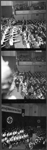 502594 Afbeeldingen van de viering van Hitler's verjaardag (Führergeburtstag) in het gebouw Tivoli (Kruisstraat) te ...
